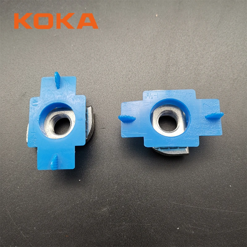 Hot Sale Solar Nuts Blue Plastic Wing Channel Nut For Solar Panel Mounting System