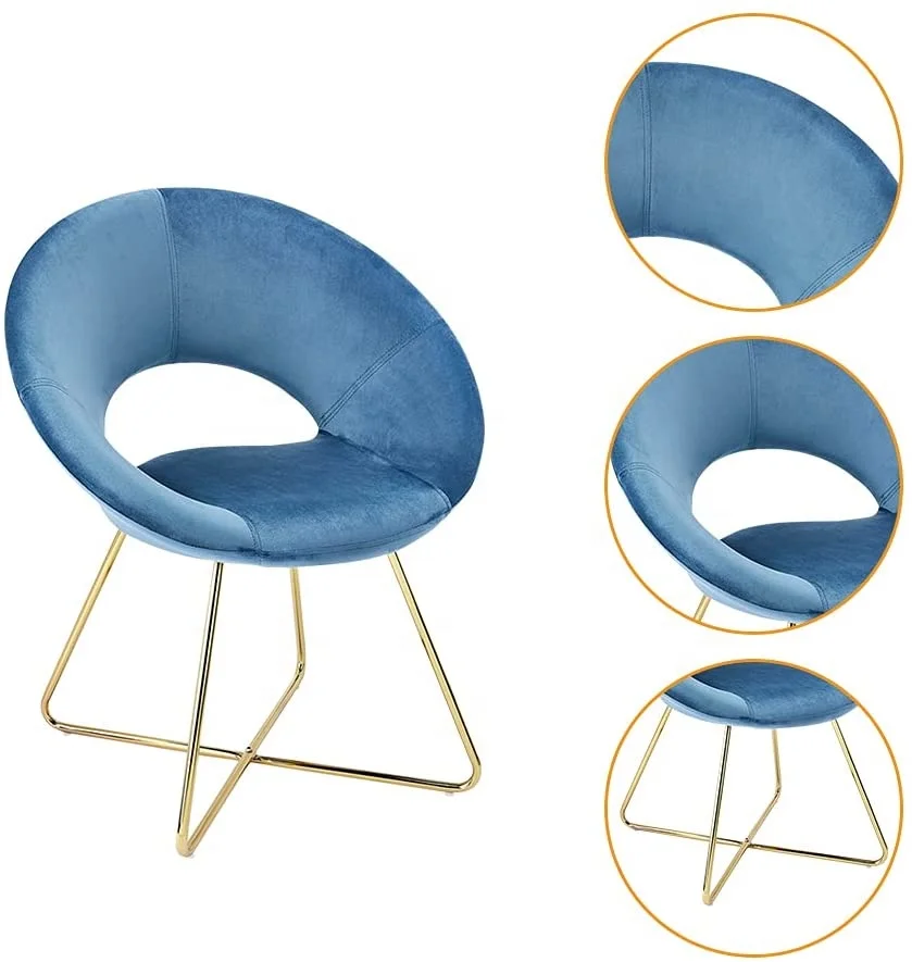 2022 New PU Home Office Chair Swivel Function Dressing Armless Bedroom Leisure Chair