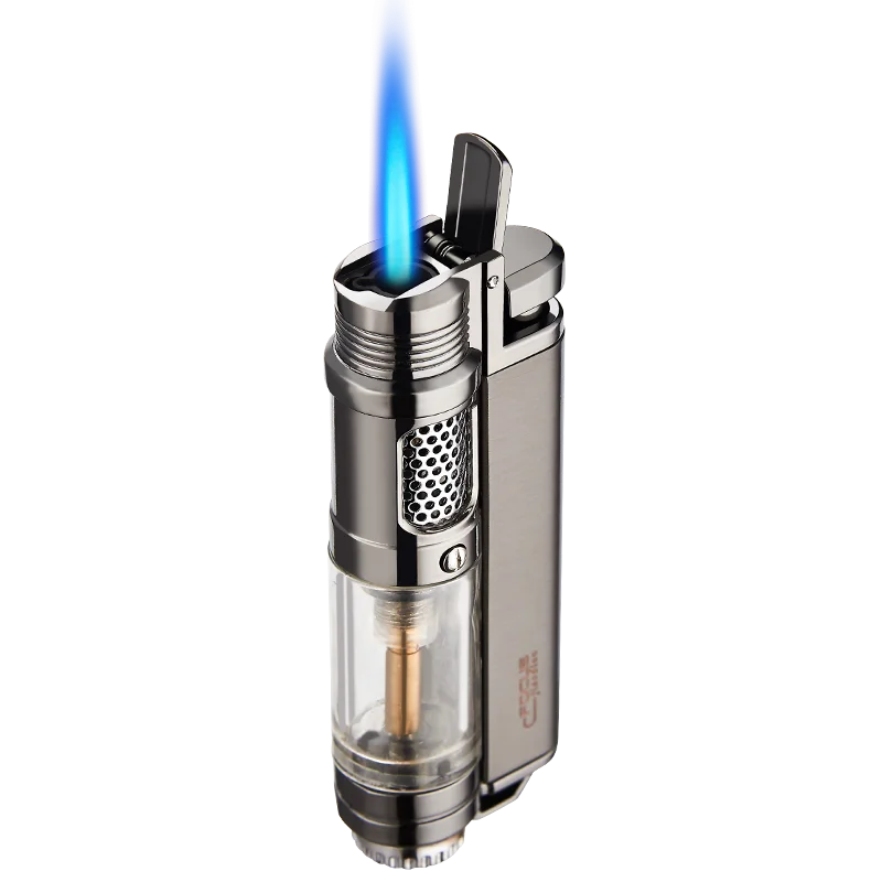F078 Focus Lighters windproof inflatable jet flame  transparent metal lighter manufacturers wholesale party gift cigar