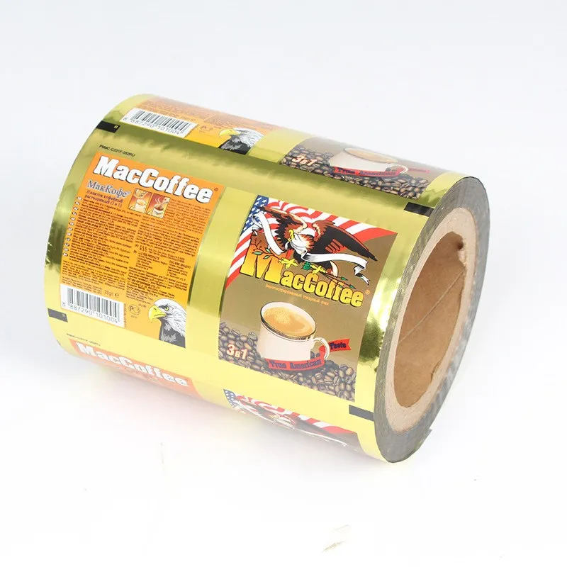 Manufacturer strong material stable appearance with printing  new material coffee food packaging roll film