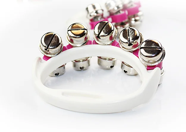 Red Mini Hand Bell for Adult and Children Tambourine Plastic Toys and Gift Noise maker Party Favor Multicolor