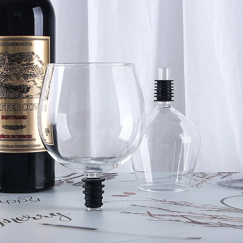 New Design Wholesale Price Home Goods ISO Wine Decanter with Silicone Seal Wine tasting Glasses