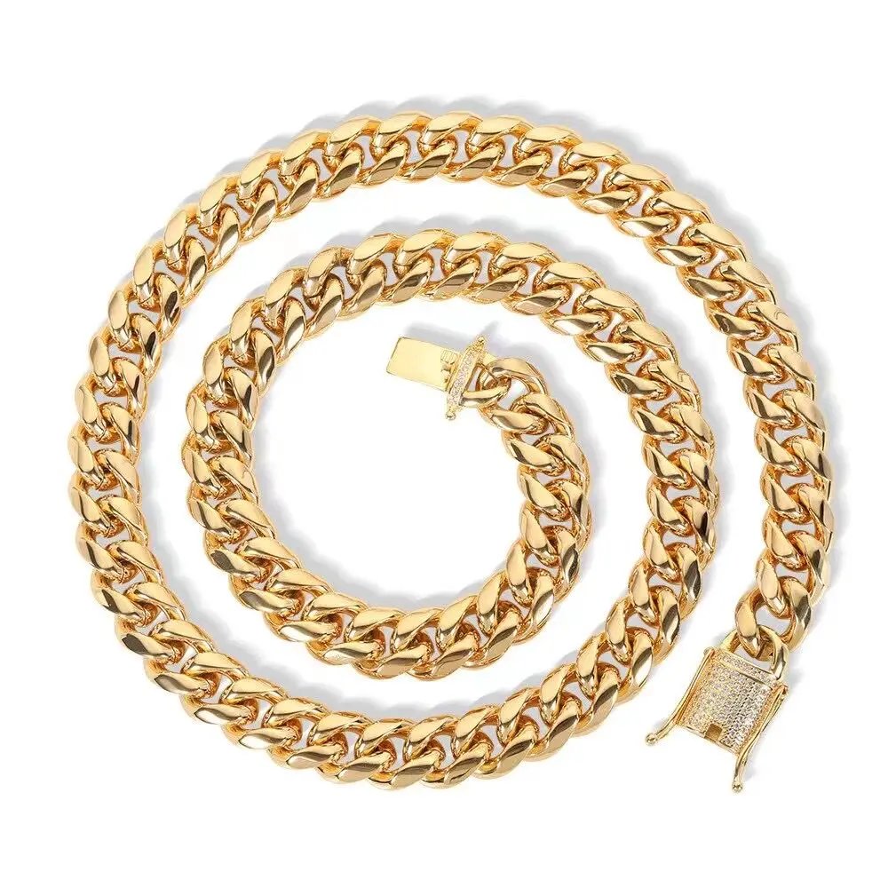 925 Sterling Silver Customized 19mm Width Heavy Iced Out Jewelry Loose Moissanite Diamonds Cuban Link Chains