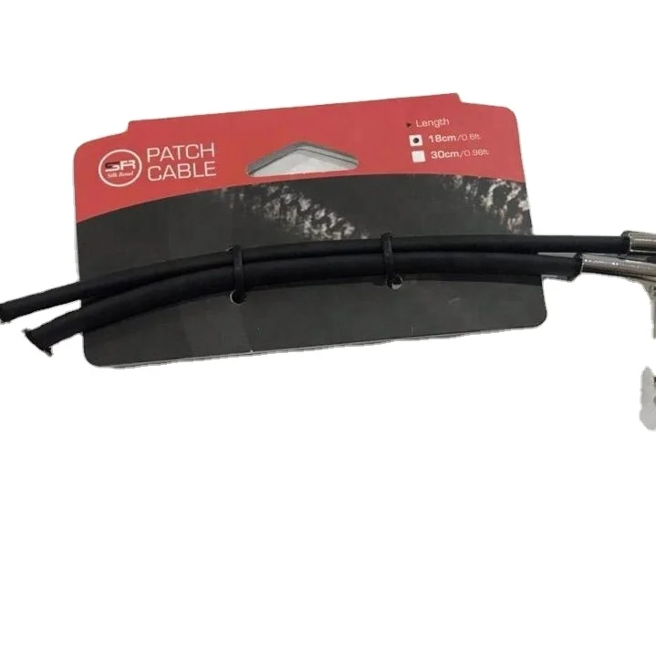 Basic  Guitar Patch Cable 1/4 inch Gold Plated 2pcs Pack  6 Inch Perfect for Pedals