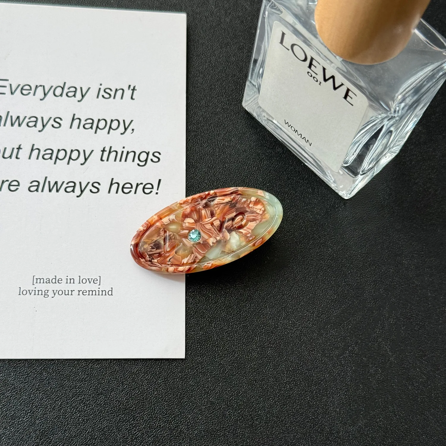 2024 New Korean Cute LOVE Rhinestone Girl Child Hair Accessories Duckbill Cellulose Acetate Hair Clip Wholesale