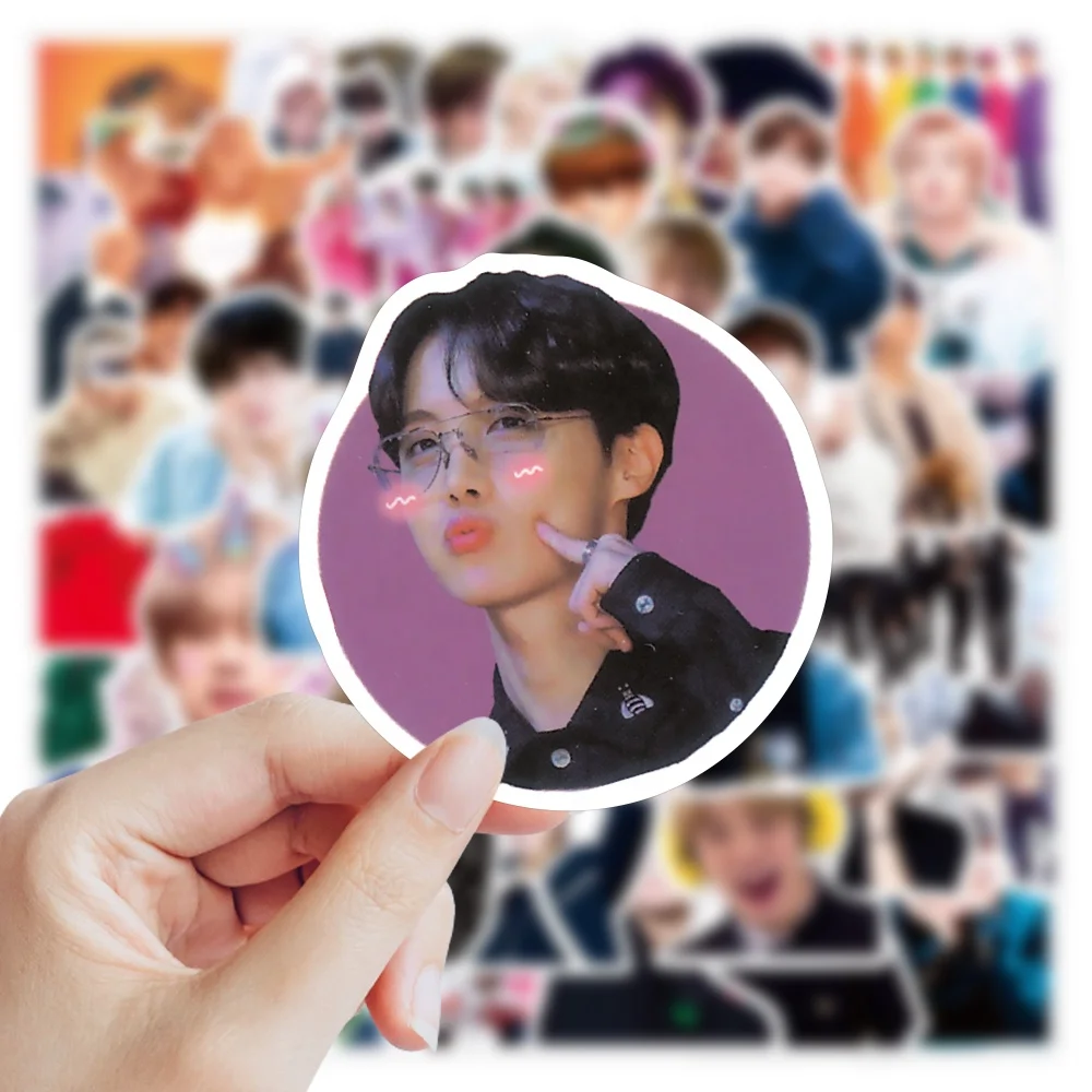 wholesale 100pcs Korean Kpop idol cartoon stickers waterproof PVC laptop notebook water bottle sticker girl Bangtan Boys sticker
