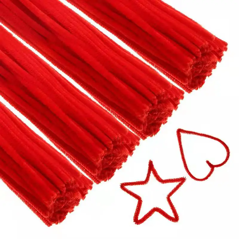 Hot sale  6mm x 12 inch Colorful Art Craft Chenille Stem Pipe Cleaners  Diy handcraft Children Education Toy