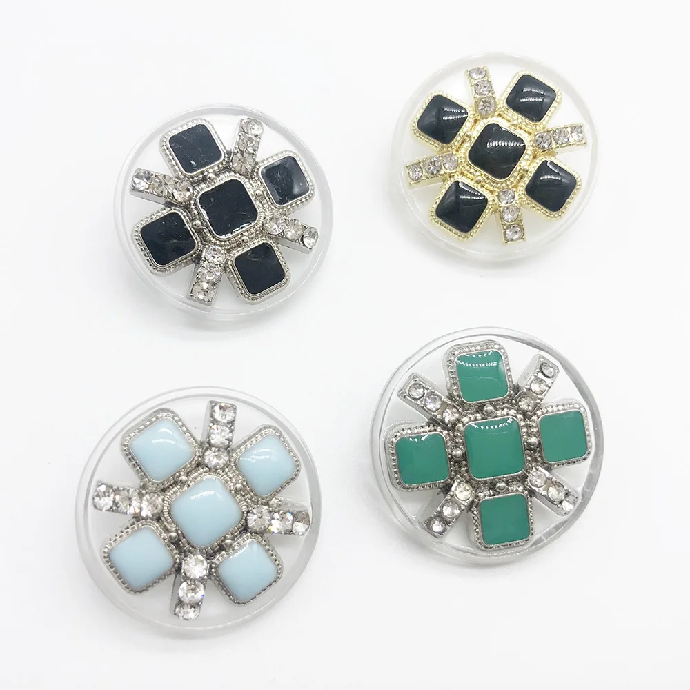 China manufacturer metal diamond garment pearl metal shank rhinestone button crystal button With Lowest Price
