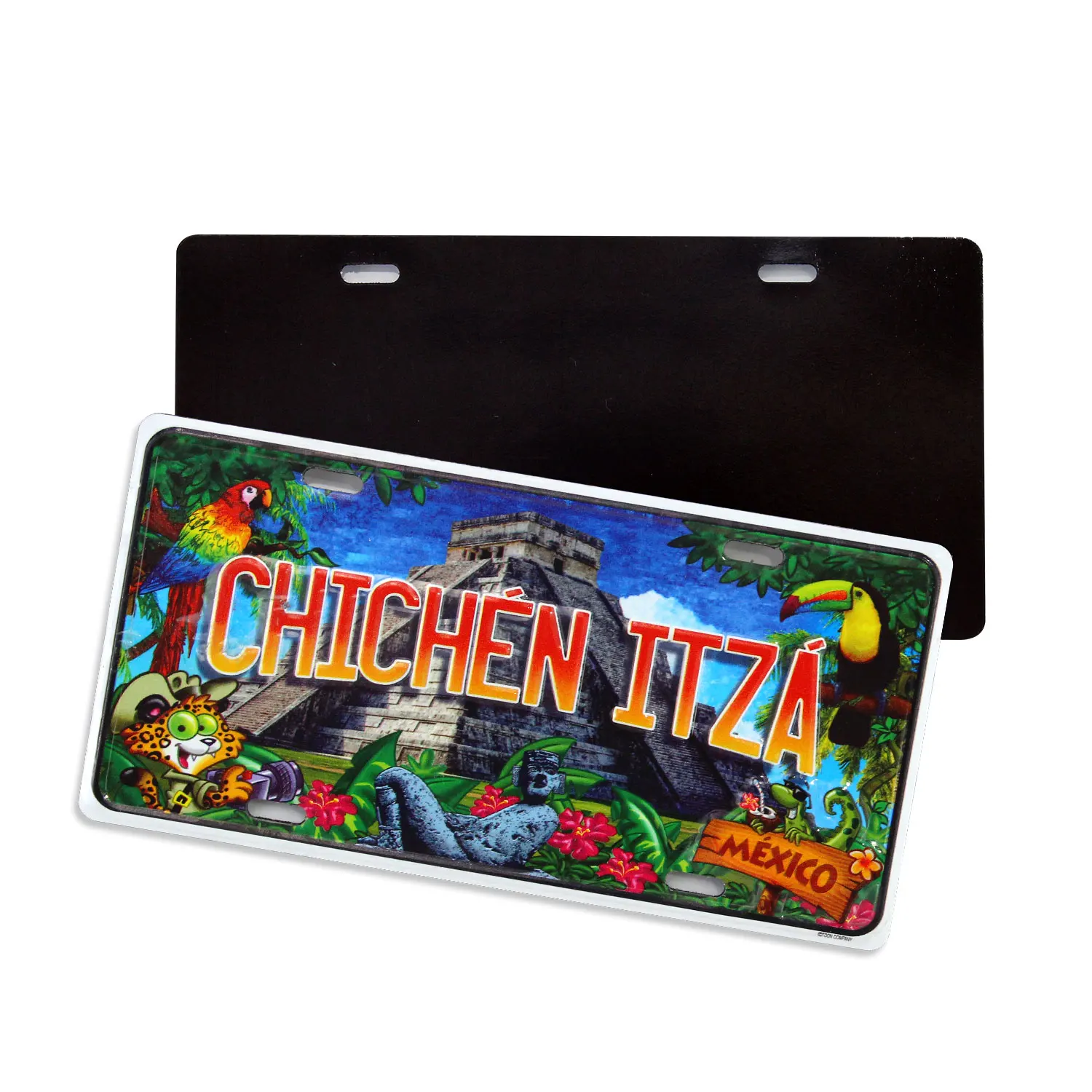 Custom City Photo Design Tourist Souvenir Aluminum License Plate Metal Car Plate 3D Embossed Metal Fridge Magnet