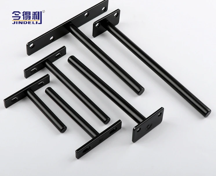 Factory custom wall hanging hardware bracket T -shaped black invisible dark installation bracket bracket plate accessories suppo
