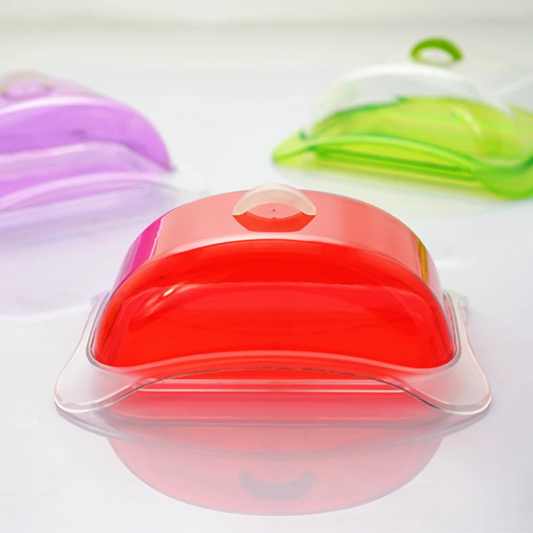 Butter Cheese Dish with Lid Good Quality Food Grade Rectangle Plastic Plate Dish PS Color Box N/A Pattern Modern Everyday 0.09