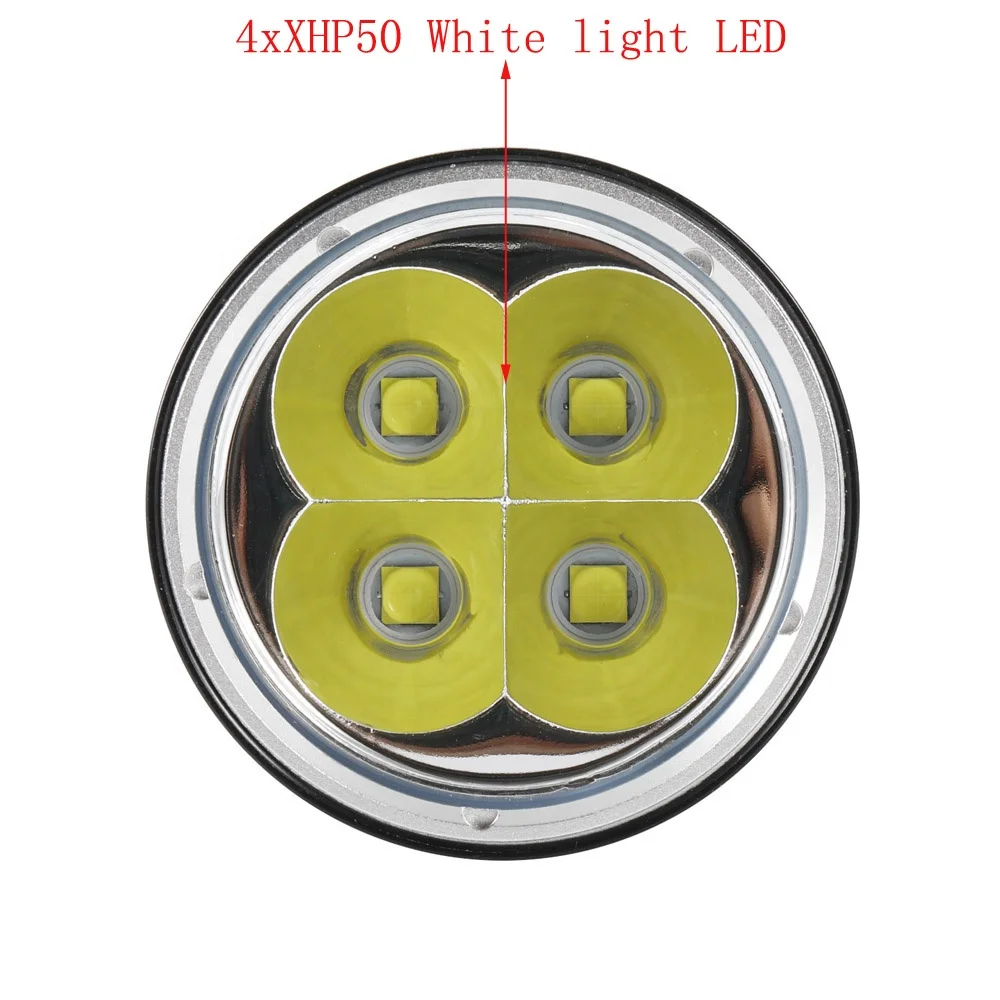  Новый 4led XHP50 Дайвинг фонарик подводный супер яркий светодиодный водонепроницаемый чехол для дайвинга и 100 м тактика 26650 факел Diver охотничий