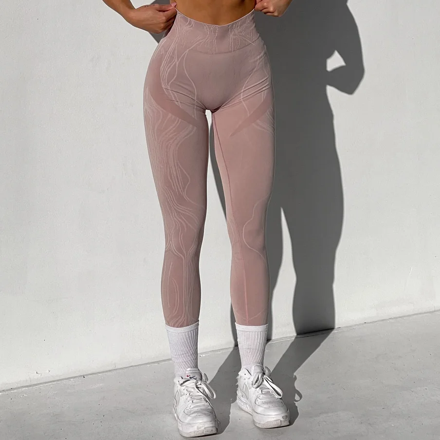 Женские ребристые Леггинсы для йоги