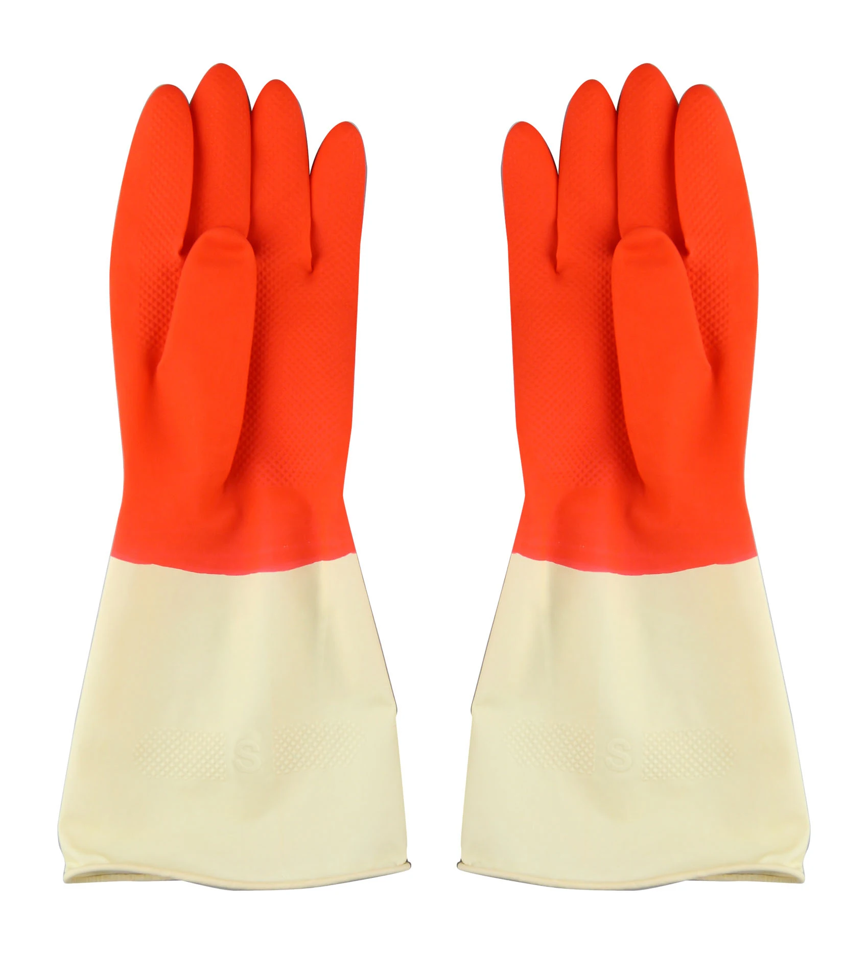 Latex Working Glove Yellow Anti-friction Waterproof Protective Gloves Wholesale Rubber 50 Grams Custom Logo Medium Cleaning 30cm