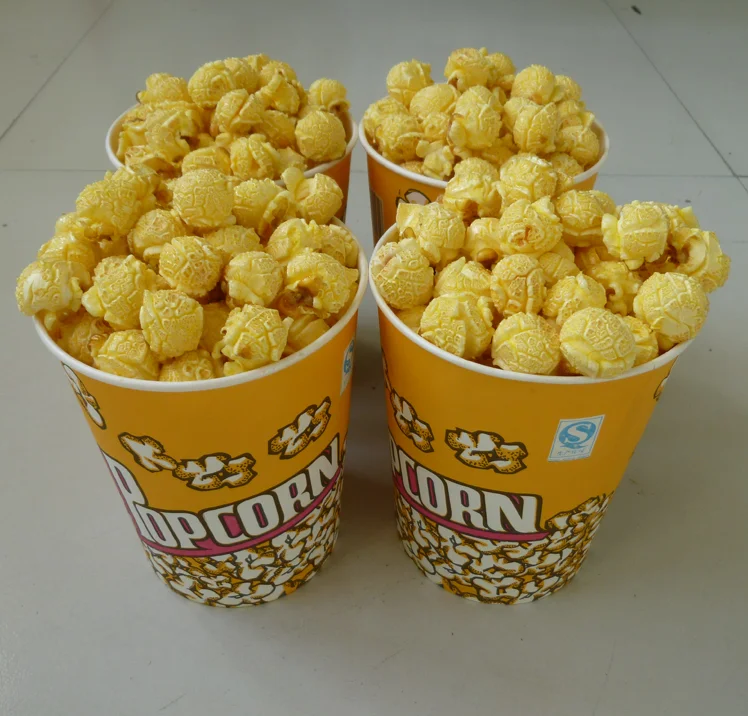 Automatic Industrial Popcorn Machine Movie Theater Cream Butter Ball Popcorn Mixer Popcorn Production Line