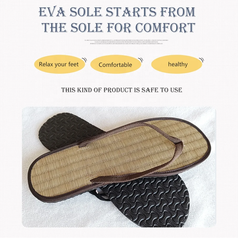 Eco-friendly slippers Cork sole slipper with logo Biodegradable bamboo slipper