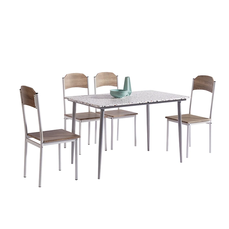 Factory wholesale new design modern wooden dining table set 4 seater