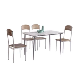 Factory wholesale new design modern wooden dining table set 4 seater