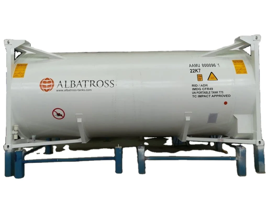 ISO standard 20ft  40ft Versatile tank container transport chemicals and food Steady flow tank shipping container