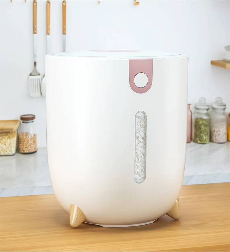 Amazon Hot Food Storage Container Plastic Grain Storage Box 5Kg Airtight Rice Dispenser