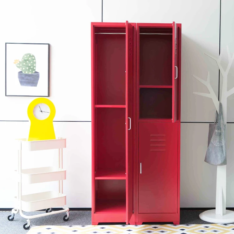 Bedroom Furniture Modern Design 2 Door Single Side Wardrobe Storage Cabinet