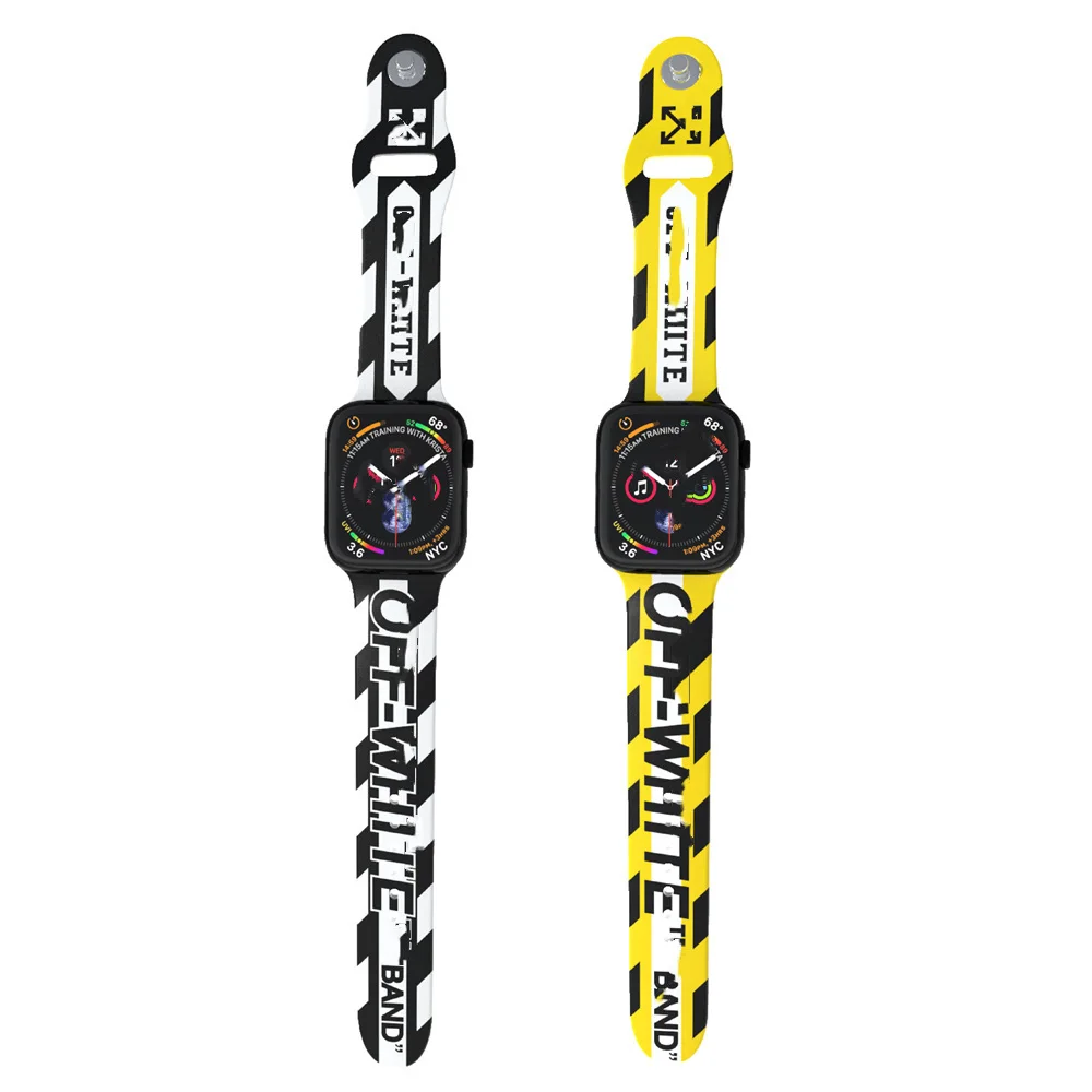 Silicone Watch Strap For Apple Watch Series 7 6 5 44mm Watch Band for iWatch Series 7 4 5 6 SE 41MM 45MM