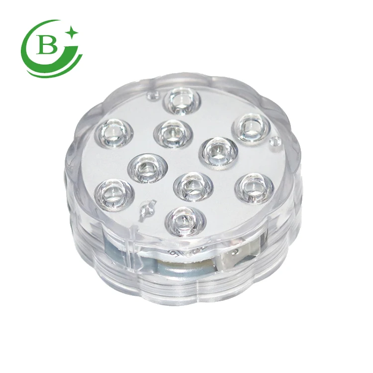 Mini Battery RGB IP68 Waterproof Underwater led submersible lights With Remote Controlled