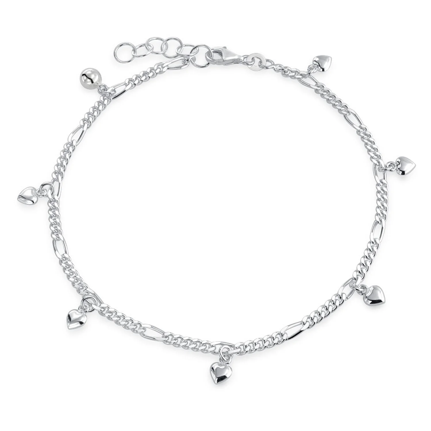 High Quality Tiny Heart Charm Bracelet Design Sterling Silver 925 Jewellery Charm Bracelet for Women