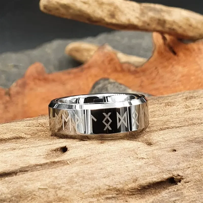 Custom Jewelry Viking Rune Tungsten Steel Ring Silver  42-68MM big size Cock  Rings For Men Sex Jewelry Cock Rings Sex Toys
