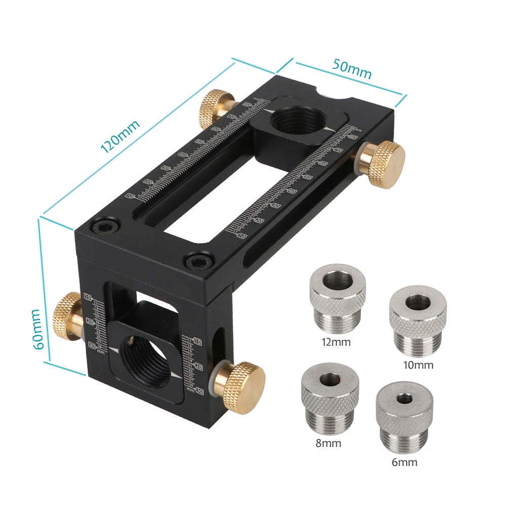 Doweling Jig Kit Drill Guide Locator Hole Puncher For Woodworking connection Joinery System Tools