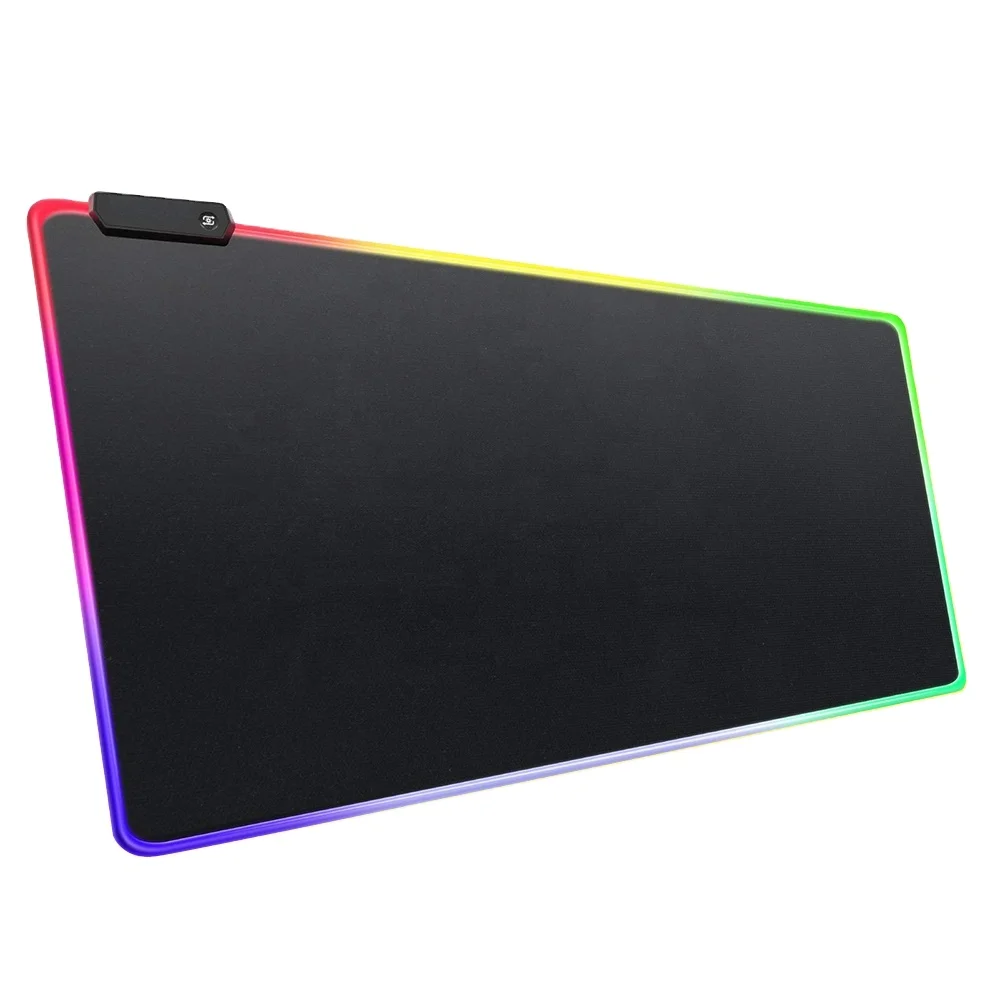 Custom Logo Printed Sublimation XL XXL Large Big Rubber RGB LED Black Anime Gaming Mouse Pad Mat For Gamer