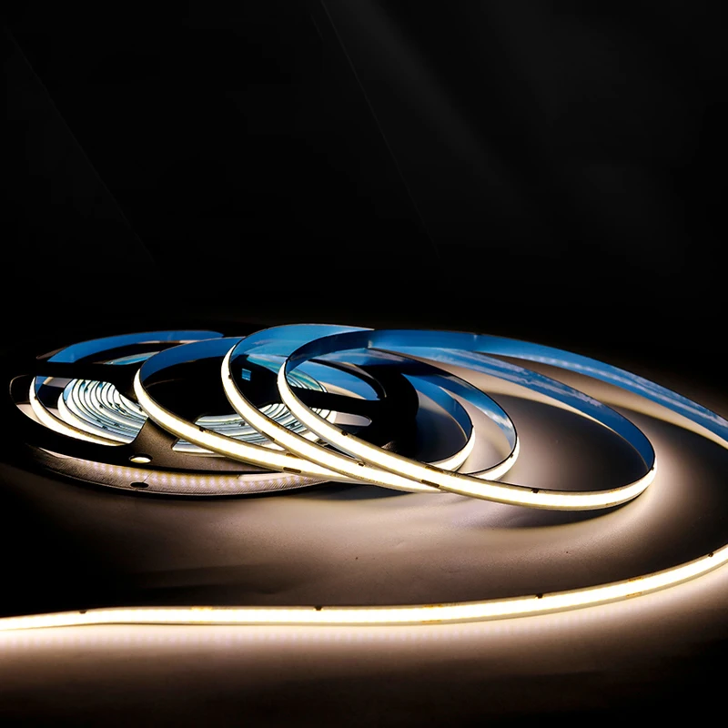 12V 24V Controller Connector Flexible Led 10M 2700K 3000K Warm White Cob Led Strip Light Dc For Home Bedroom