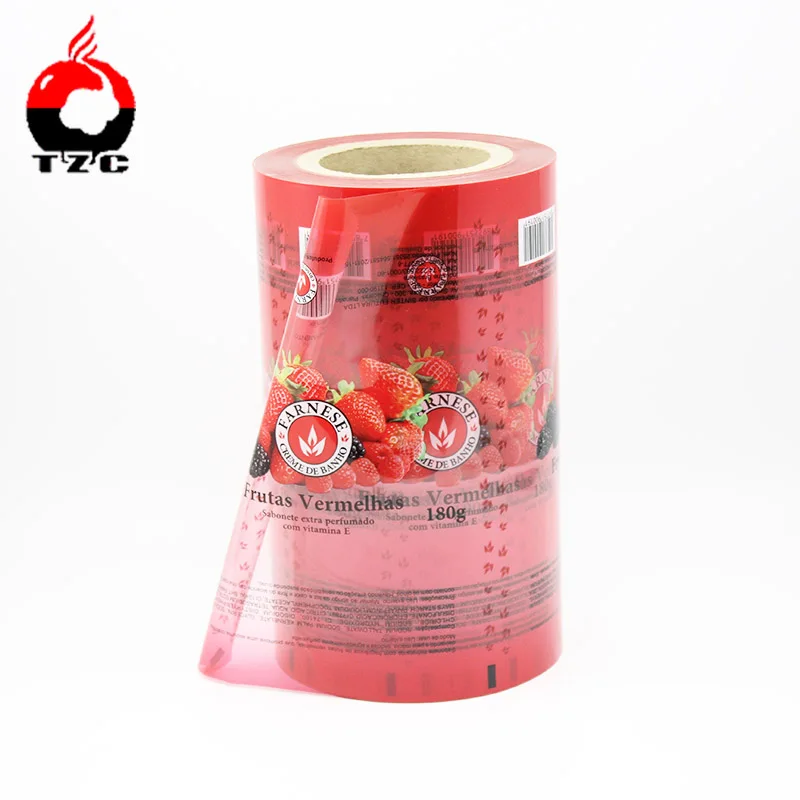 Gravure printed bopp pe composite plastic soap bar packaging film on roll