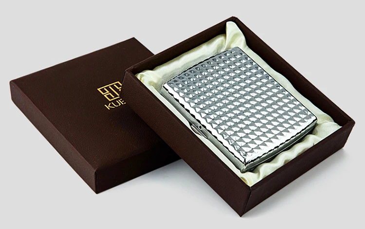 cigarette box holder 20pcs cigarettes square aluminium waterproof cigarette case for sale
