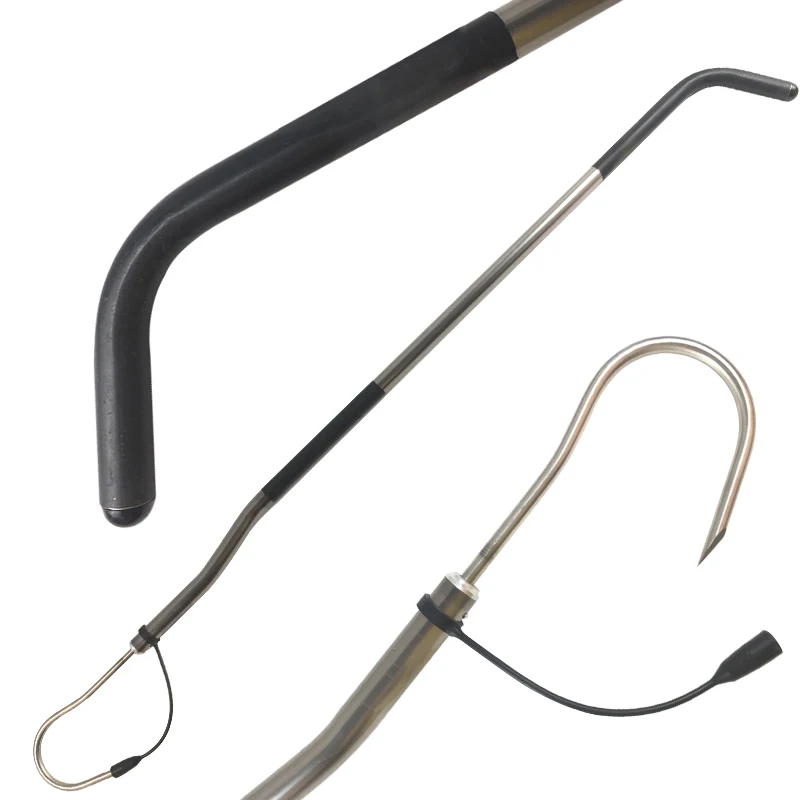 Irregular Shape Metal Aluminum Handle Stainless Steel Hook Head Sea Fishing  EVA Gaff