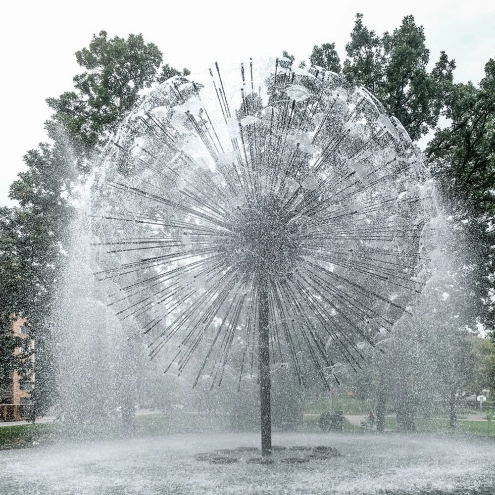 Beautiful Dandelion Fountain Stainless Steel Decorative Garden Fountain Outdoor Pool Water Fountain
