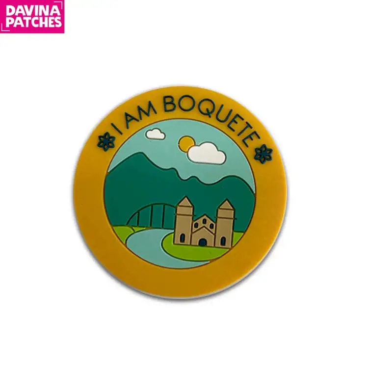 Davina High quality Customized Rubber 3D Logo Label PVC Embossed Engraved Rubber Patch For Armed Force