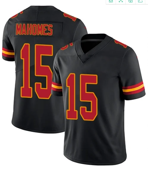 Новейшие высококачественные 15 Патрик mahomes изготовленный на заказ (джиу джицу) сублимированное Американский футбол