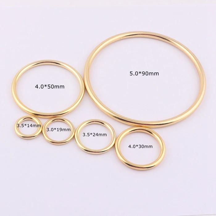 35 мм Золотой сплав металлическая сумка ремешок круглый o кольцо Пряжка для лямки шнур