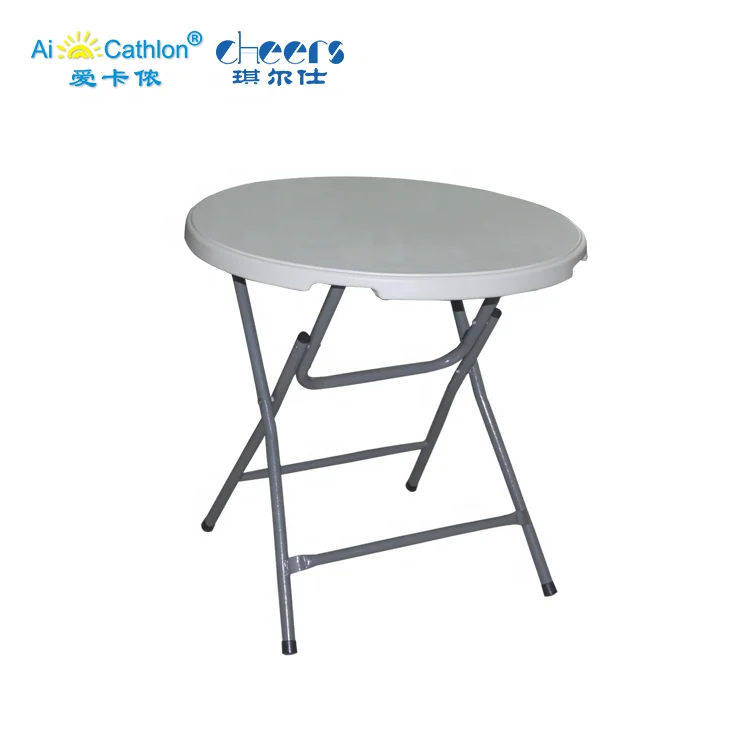 Outdoor Balcony Round Folding Coffee Table Small Plastic Round Dining Table