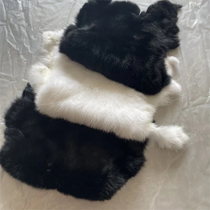 Natural Shape Origin Fur Plate Real Rex Rabbit Pelt Plates
