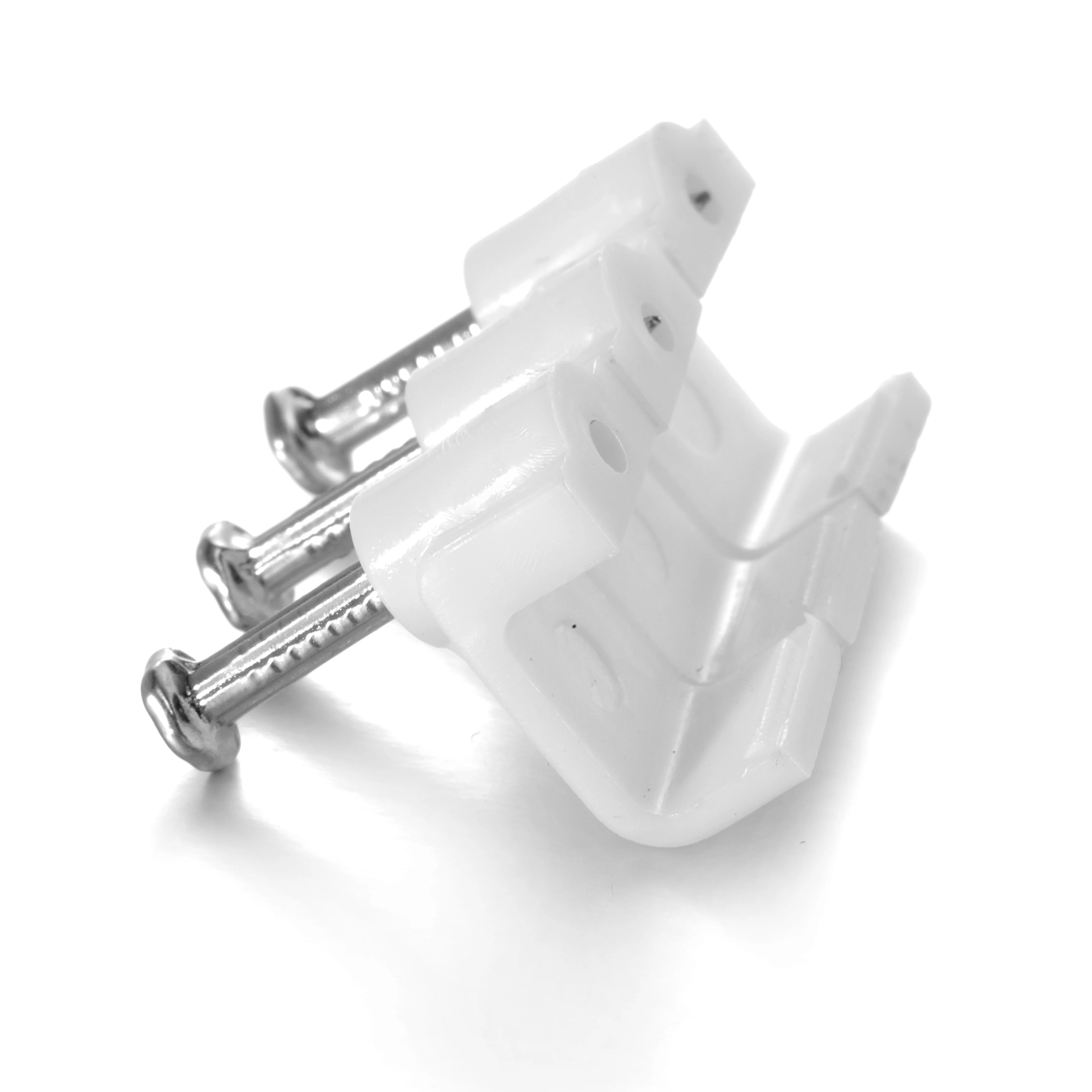 ZJHANER   hot sale suit for concrete  steel nail strength 10mm Flat cable clip wire clip plastic cable clamp