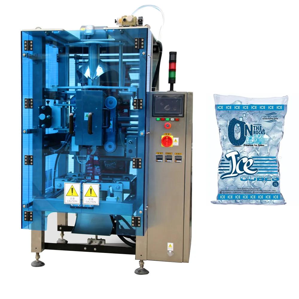 Vertical Heat Seal Plastic Film  Water Liquid Ice Cube Sealing Packing Machine