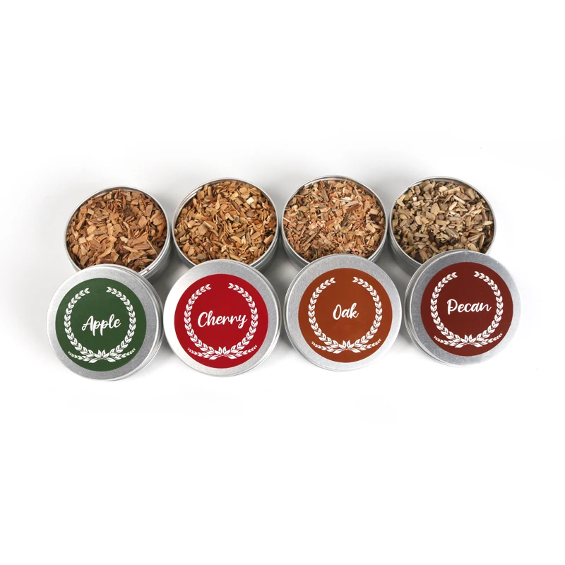 Деревянные чипсы для коктейля коптильни 4 упаковки пекан вишня дуб яблоко древесные напитков Коктейльные кнут