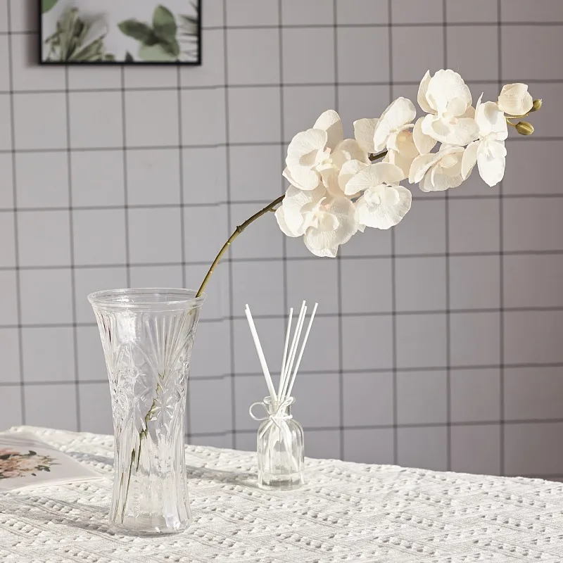 68cm Artificial Phalaenopsis Flowers Branches Silk Orchids Flowers for Home Office Wedding Decoration