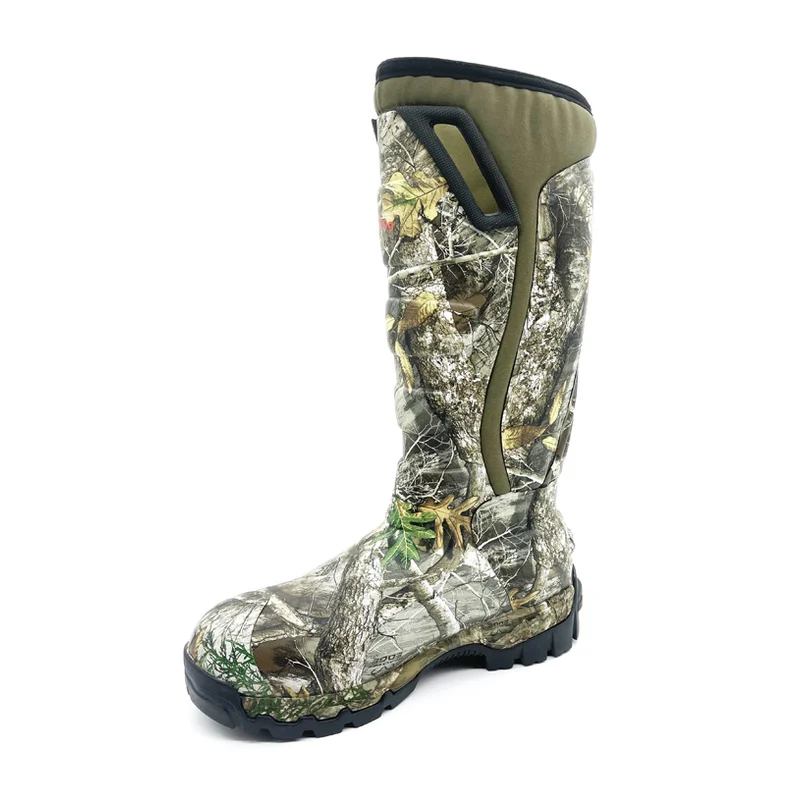 custom made camo neoprene hunting boots pull-on Wellington rubber boots