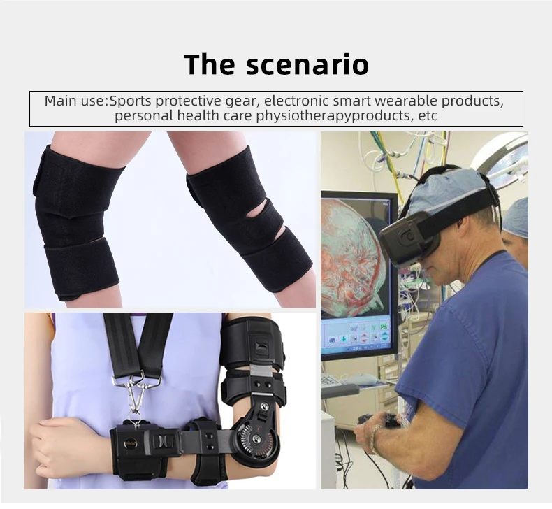 Customized three layer hook and loop magic fabric laminated PU foam composite fabric elastic OK fabric for cpap headband