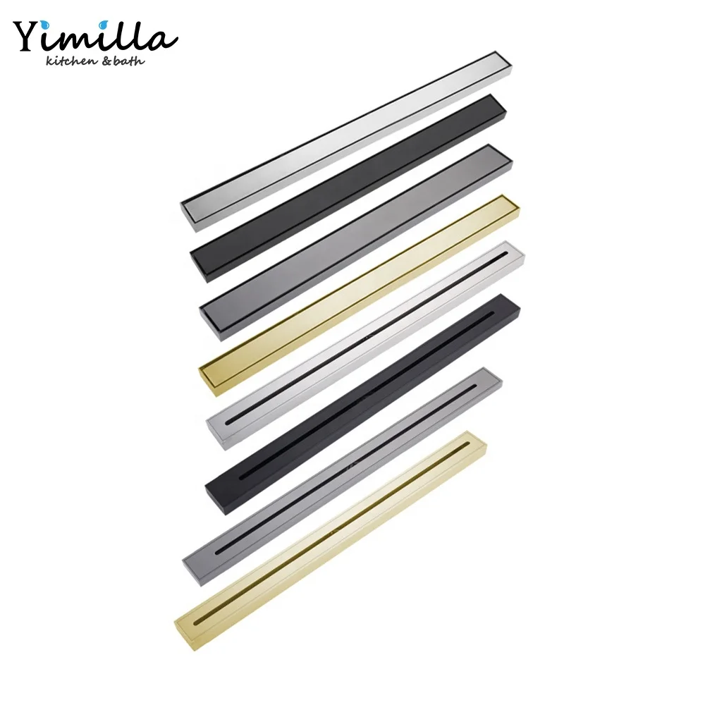 Hot Sale 304 Stainless Steel Shower Floor Drain Anti-odor Conceal Long Square Channel Bathroom Drainer with Strainer