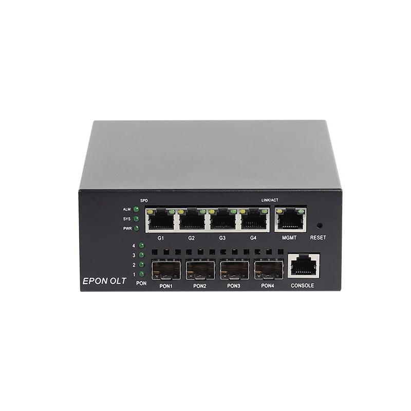 ZC-P1004EM 4-Port Mini EPON OLT Datasheet  4 SFP PON ports, 4 *1000M RJ45 uplink ports