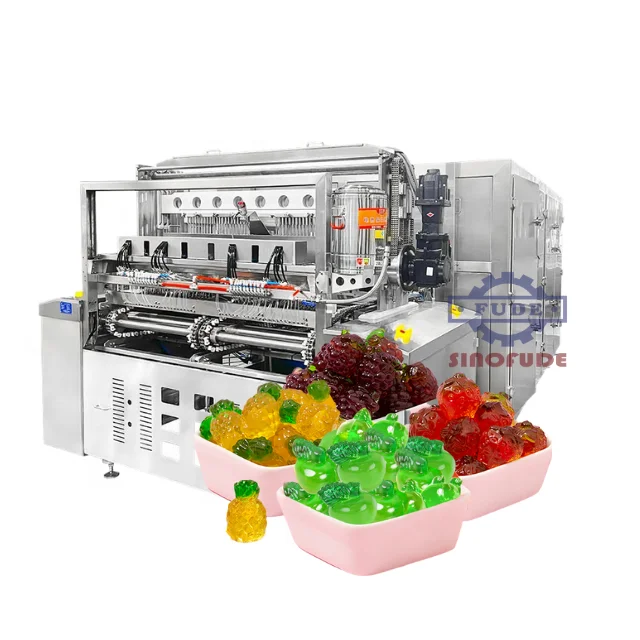 easy operation Full automatic vitamin B gummy bear making machine gelatin soft candy depositing production line